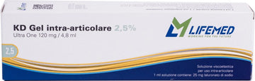 Siringa kd gel intra-articolare acido ialuronico 2,5% ultra one 120 mg/4,8 ml