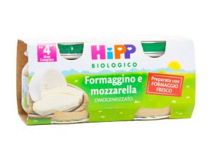 Hipp bio omogeneizzato formaggino mozzarella 2x80 g