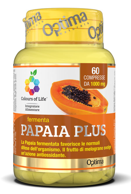 Colours of life fermenta papaia plus 60 compresse 1000 mg