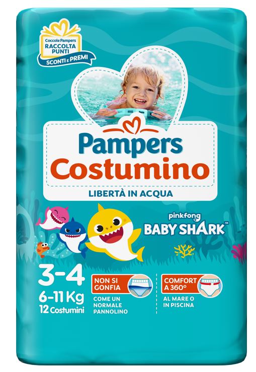 Pampers cost bb shark 3-4 12pz