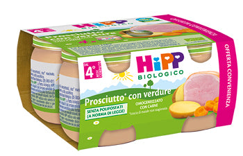 Hipp bio hipp bio omogeneizzato prosciutto con verdure 4x80 g