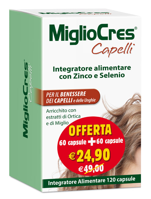 Migliocres capelli 60 capsule + 60 capsule promozione