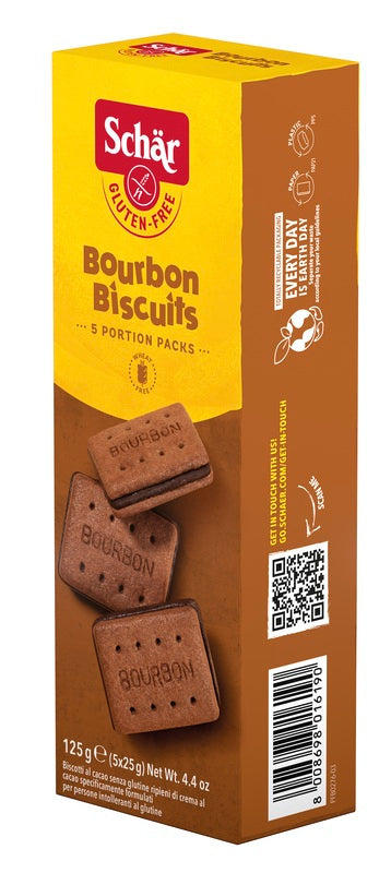 Schar bourbon biscuits 5x25g