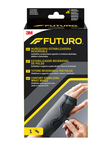 Tutore per polso reversibile futuro nero 1 pezzo