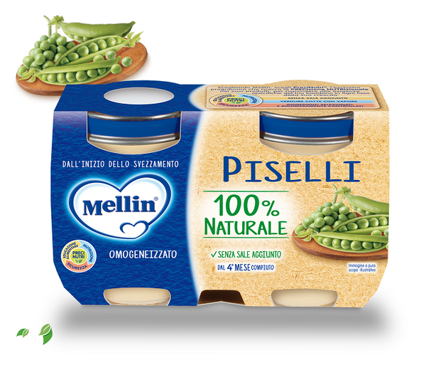 Mellin omog piselli 2x125g