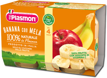 Plasmon omog banana/mela2x104g