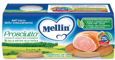 Mellin omogeneizzato prosciutto 2 pezzi x 80 g