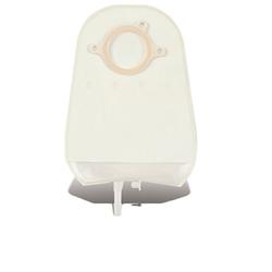 Sacca mini per urostomia con tubicino di scarico valvola antireflusso e pellicola di rivestimento si