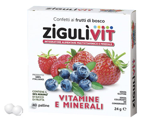 Ziguli vit fruttibosco 40 confetti