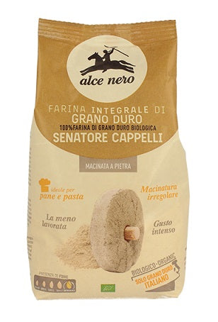 Farina integrale senatore cappelli bio macinata a pietra 500 g