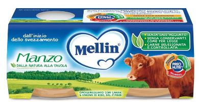 Mellin omogeneizzato manzo 2x120 g