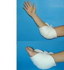 Gomitiera/talloniera in vello sintetico per la prevenzione delle piaghe da decubito a livello dei go