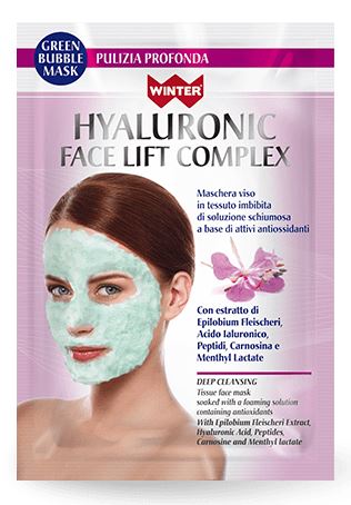 Winter hyaluronic face lift complex maschera viso bubble pulizia profonda 23 ml