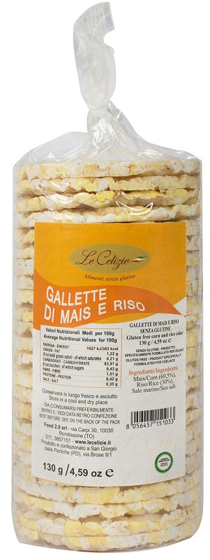 Le celizie gallette di mais e riso 130 g
