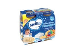 Mellin baby cena completa formaggino pastica 2 pezzi da 200 g