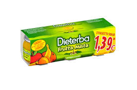 Dieterba omogeneizzato frutta mista 3 pezzi 80 g