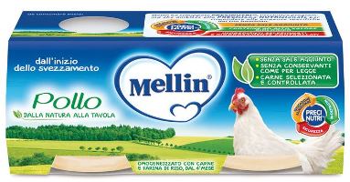 Mellin omogeneizzato pollo 2x120 g