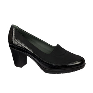 Milli leather + elasticated womens black 36 memory cushion materiale tomaia pelle verniciata+elastic