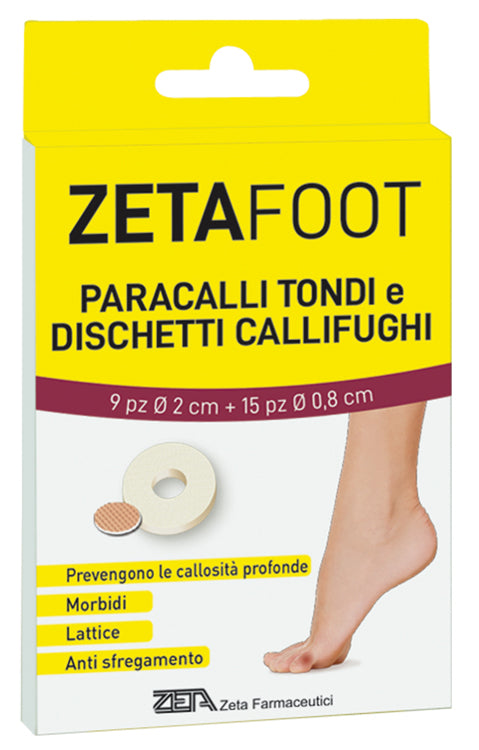 Zetafoot paracallo tondo 9 pezzi + dischetto callifugo 15 pezzi