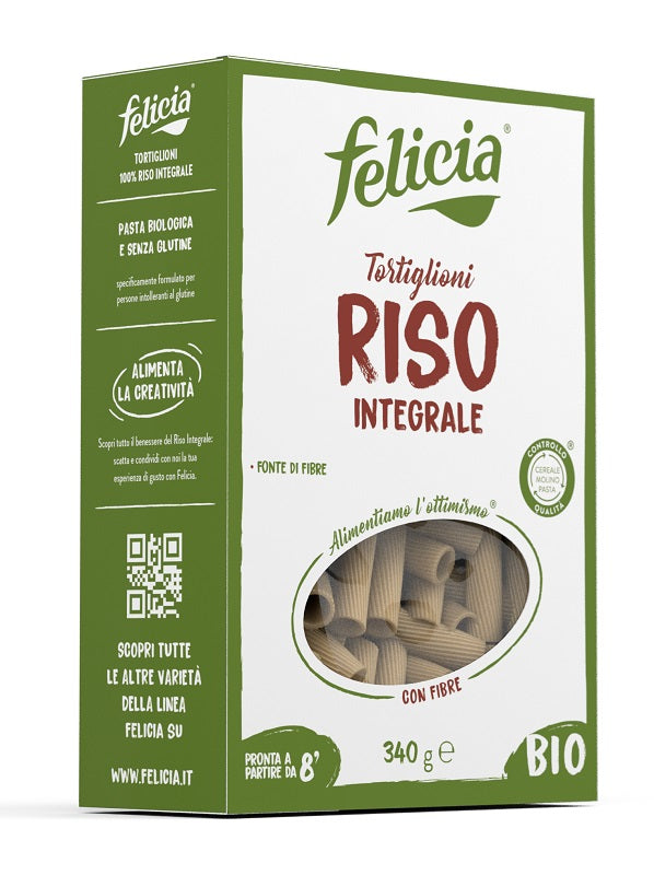 Felicia bio riso integrale tortiglioni 340 g