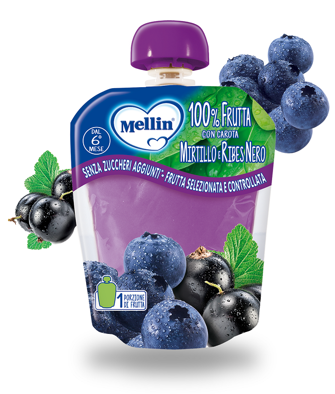 Mellin pouch mirtillo/ribes90g