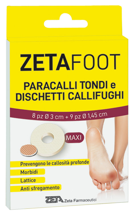 Zetafoot paracallo tondo 8 pezzi + dischetto callifugo 9 pezzi