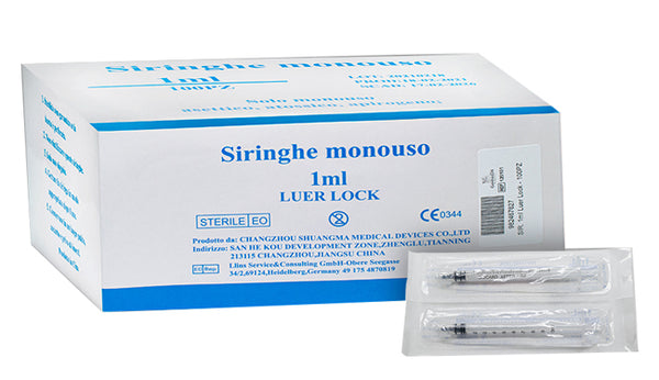 Siringa 1ml g25 luer lock 100p