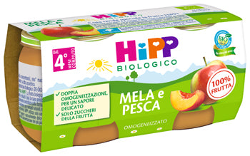 Hipp bio omog mela/pesca 2x80g