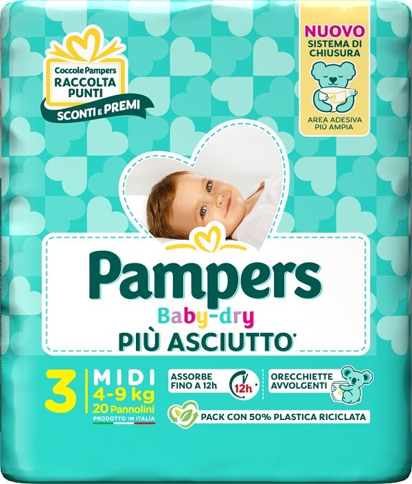 Pampers bd downcount midi 20pz