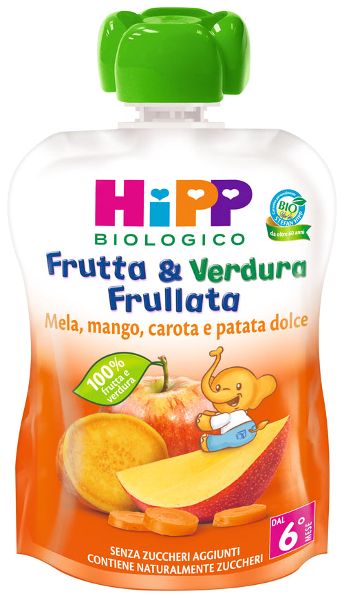 Hipp bio frut&ver mel/ma/ca90g
