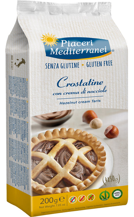 Piaceri mediterranei crostatina con crema di nocciola 4 x 50 g