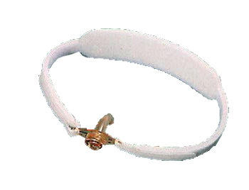 Collare reggicannula per tracheotomizzati. regolabile da entrambi i lati tramite adesivo in velcro.