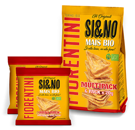 Bio si&no gallettine di mais triangolari multipacco 120 g