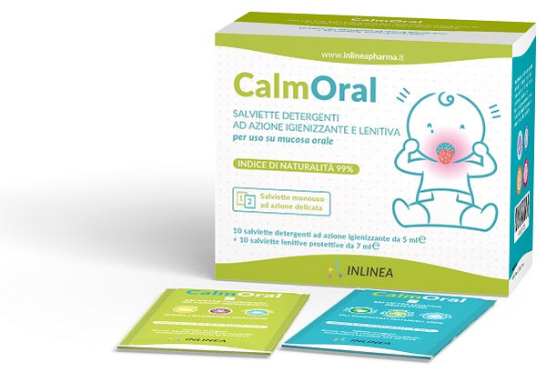 Calmoral 10 salviette detergenti + 10 salviette lenitive protettive