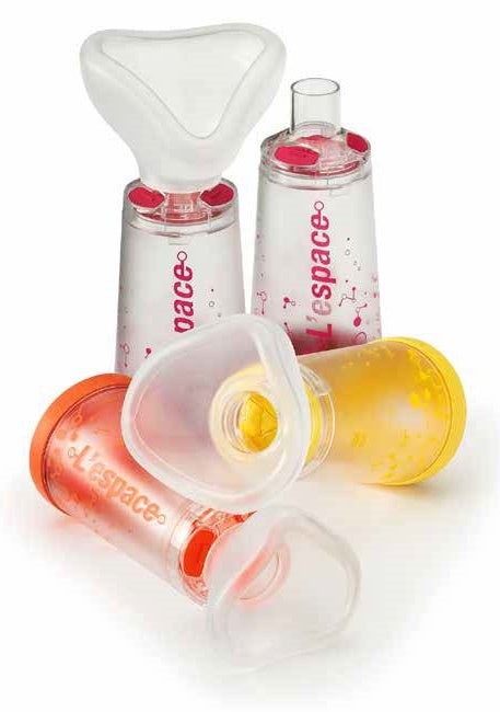 Camera distanziatrice per erogatori spray predosati l'espace 220 ml per adulti con boccaglio valvola