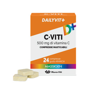 Dailyvit+ c viti 500mg di vitamina c 24 compresse gusto arancia
