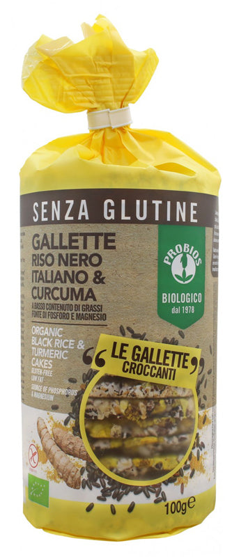 Probios gallette riso/curc100g