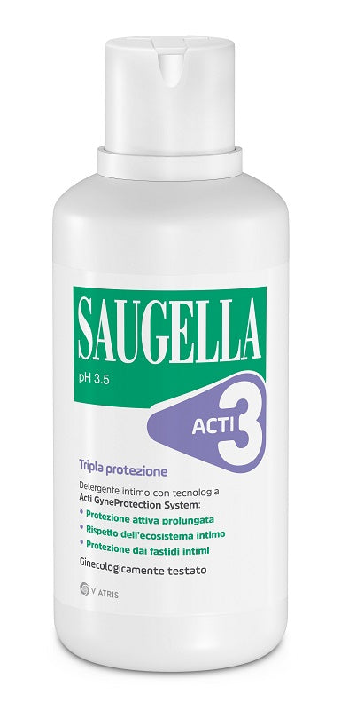 Saugella acti3 tripla protezione detergente intimo 500 ml