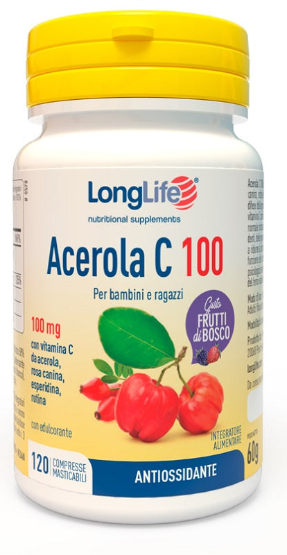 Longlife acerola c100 frutti di bosco 120 compresse