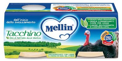 Mellin omog tacchino 2x80g