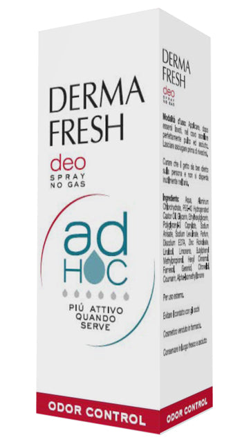 Dermafresh deo spray no gas ad hoc odor control deodorante 100 ml