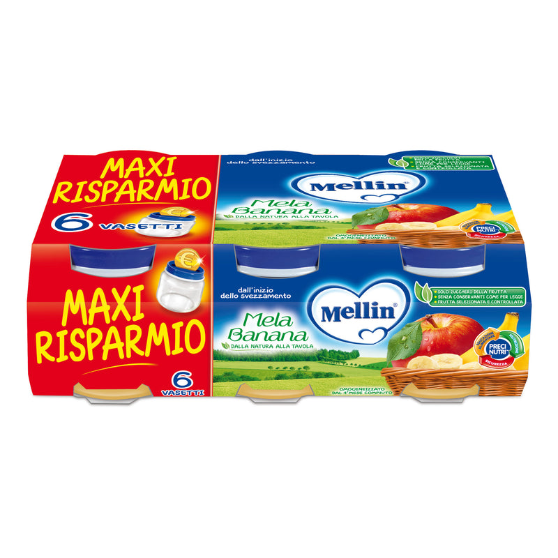 Mellin omog mela banana 6x100g