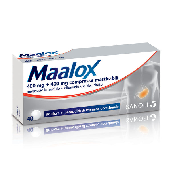 Maalox*40cpr mast 400mg+400mg
