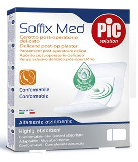 Cerotto pic soffix med in tnt con tampone centrale assorbente sterile monouso 30x10 cm sterili antib