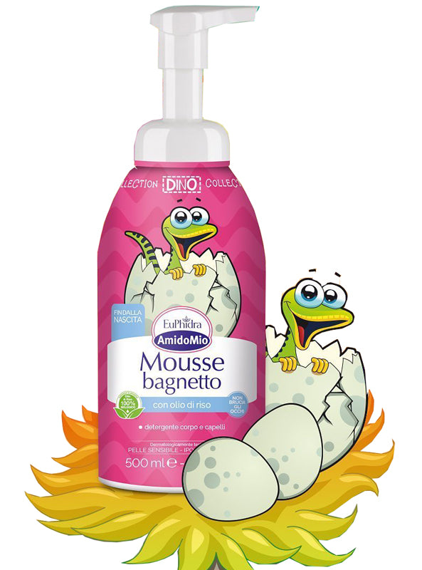 Euphidra amidomio mousse bagnetto 500 ml + libro in omaggio