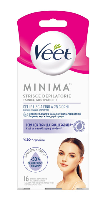 Veet strisce viso ipoall 16pz