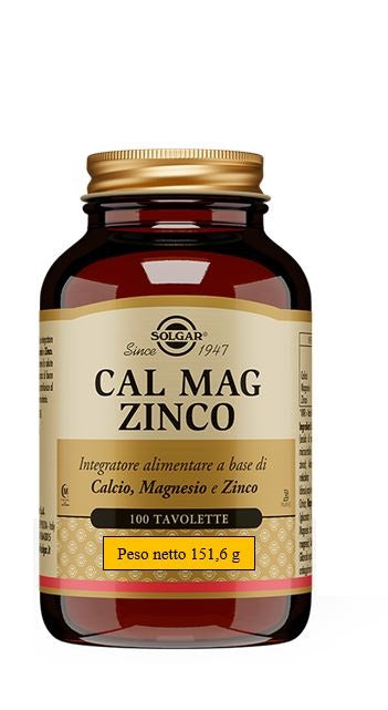 Cal mag zinco 100tav solgar