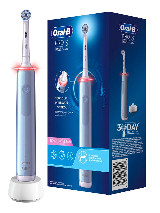 Oral-b pro 3 blu sensitive spazzolino elettrico + 2 refill