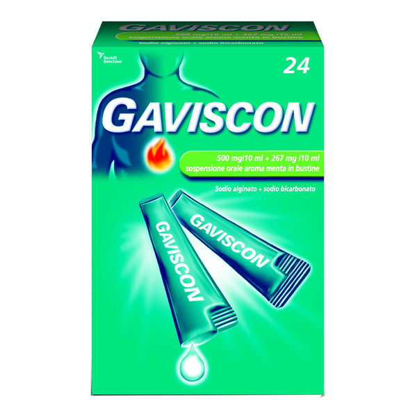 Gaviscon*24bust 500+267mg/10ml