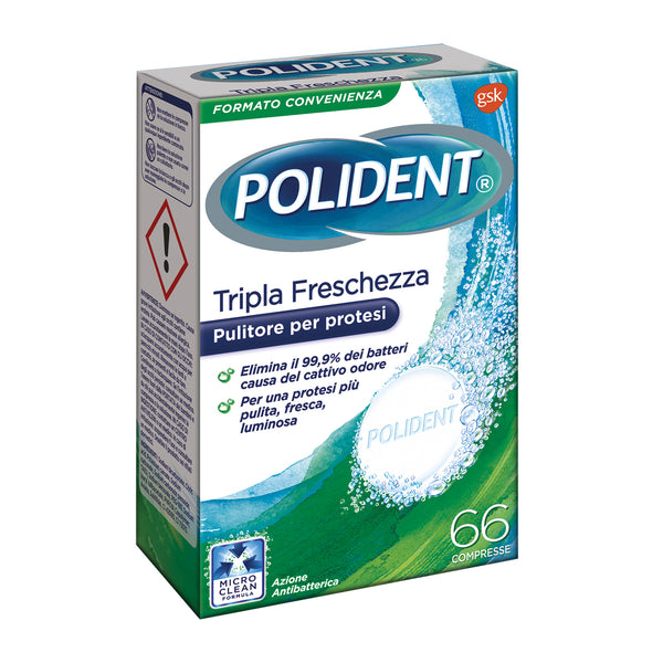 Polident tripla fresch 66cpr